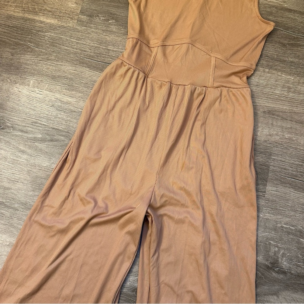 Elegant Tan Jumpsuit - Picture 6 of 12